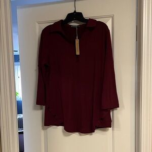 Deep Red Blouse